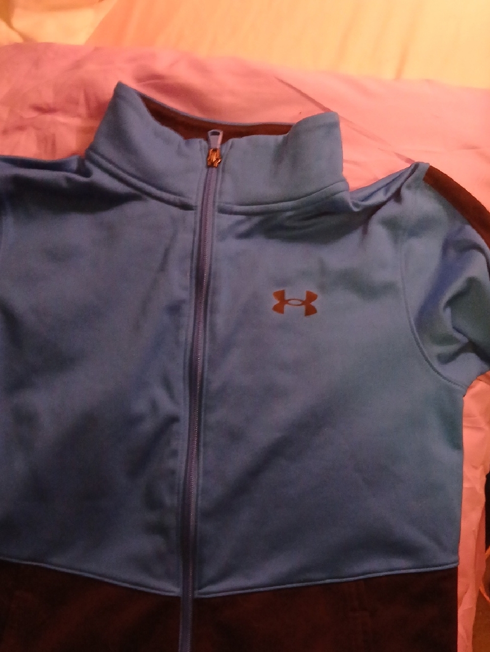 Under Armour Blue and Black Kids' Zip-Up Athletic Hoodie